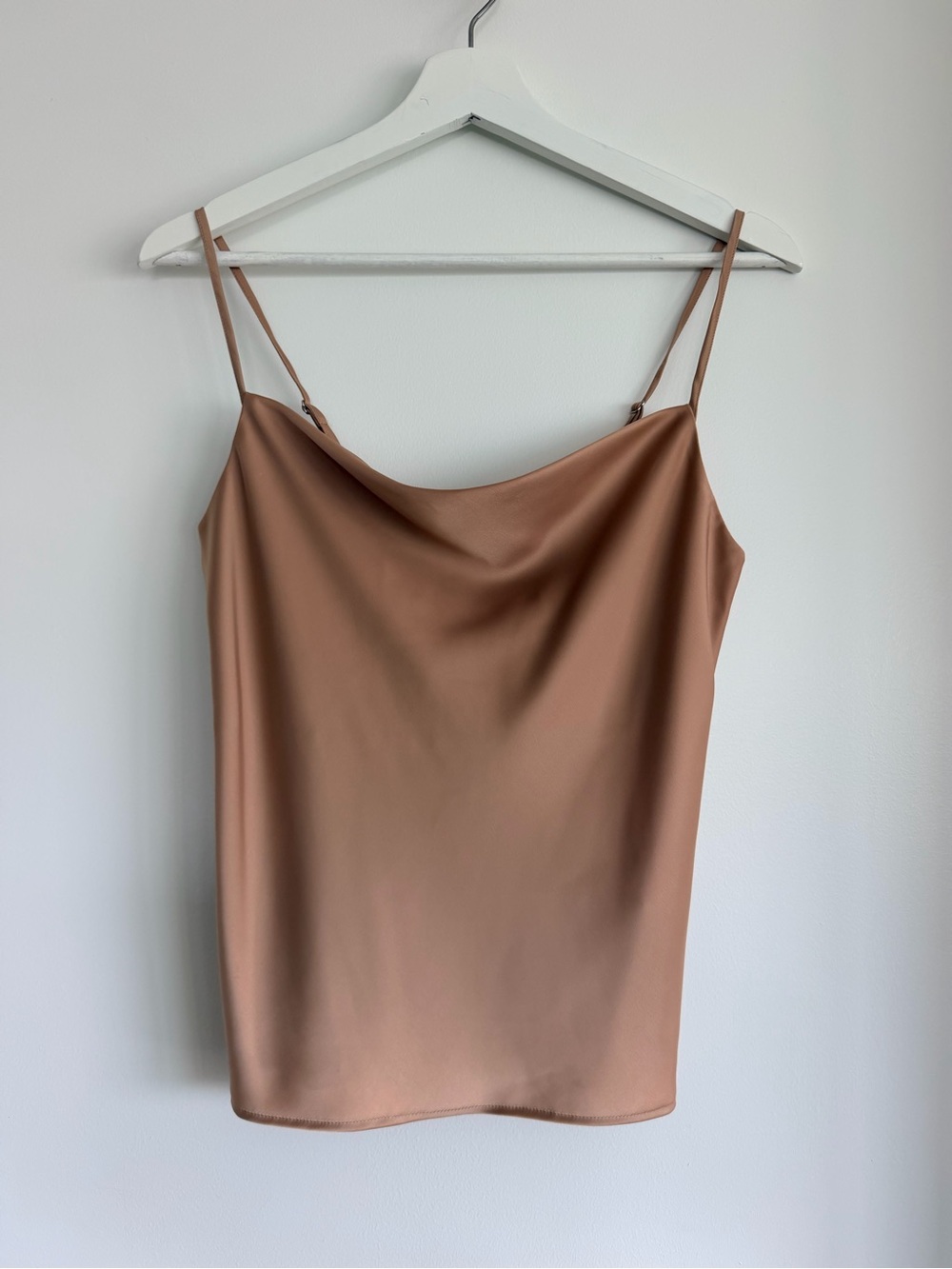 Banana Republic Satin Cowl Cami in Taupe Brown